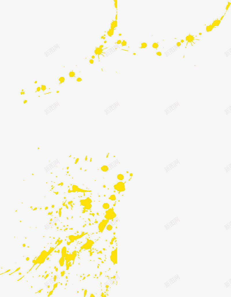 黄色颜料矢量图ai免抠素材_新图网 https://ixintu.com 泼墨 涂鸦 颜料 黄色 矢量图