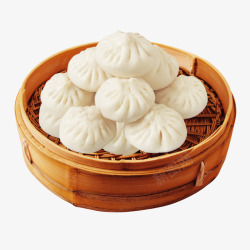 厨房大小包子笼屉小笼包高清图片