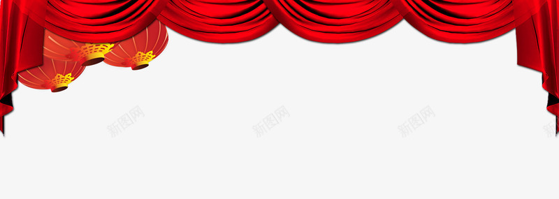 节日舞台装饰png免抠素材_新图网 https://ixintu.com 喜庆 点缀 红色 装饰