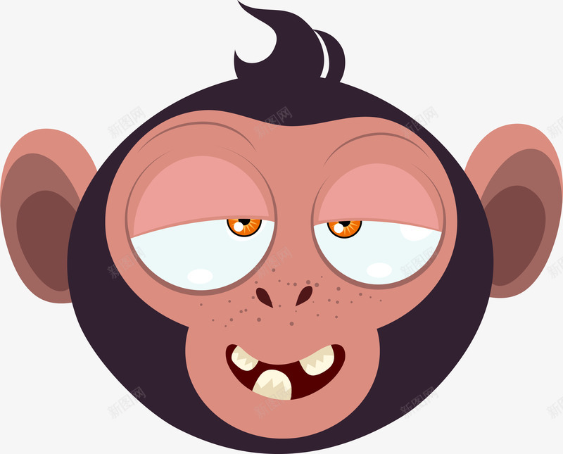 困了的猴子表情png免抠素材_新图网 https://ixintu.com 动物 卡通猴子 可爱猴子 可爱猴子表情 困 手绘猴子 猴子 猴子表情 矢量动物 矢量猴子 表情