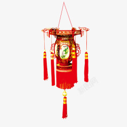 元宵元旦新年春节手工红灯笼素材