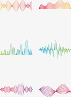 渐变声波简约风格线条高清图片