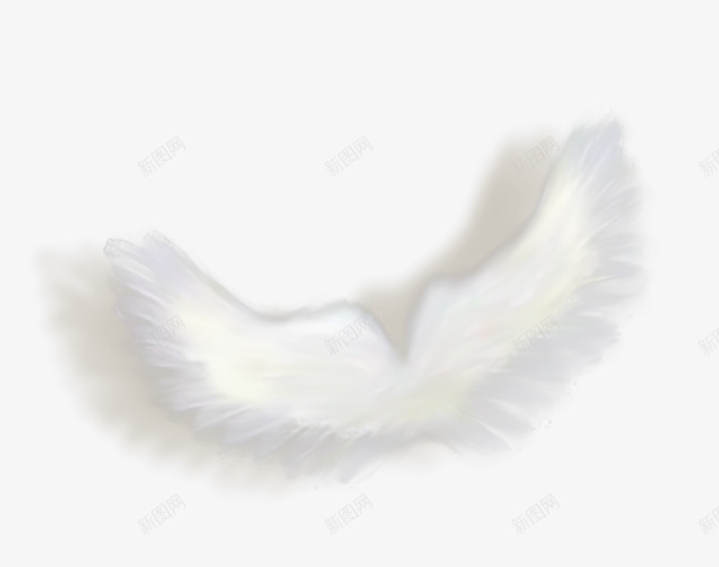 一对翅膀png免抠素材_新图网 https://ixintu.com 效果元素 白色 羽毛 翅膀