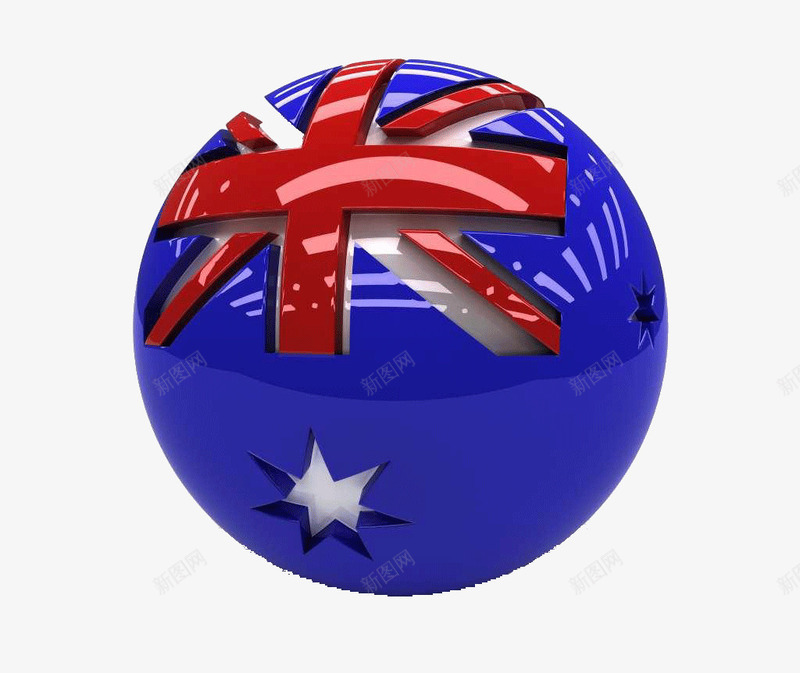 澳洲国旗圆球png免抠素材_新图网 https://ixintu.com 国家国旗 国旗圆球 澳洲 澳洲国旗
