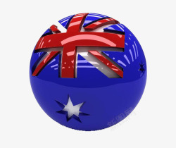 澳洲国旗圆球素材