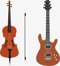 吉他和小提琴组图素材