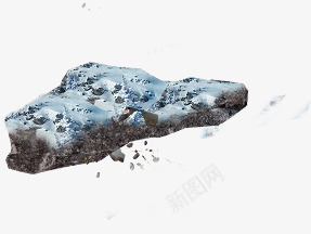 雪地岩石装饰png免抠素材_新图网 https://ixintu.com 图片 岩石 装饰 雪地