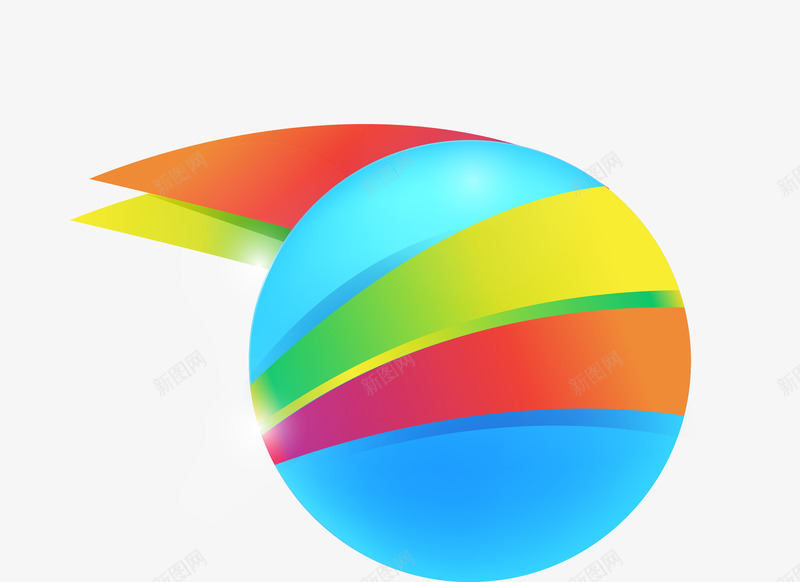 彩色圆球logo图标png_新图网 https://ixintu.com 圆形logo 圆球logo 彩色logo 条纹logo