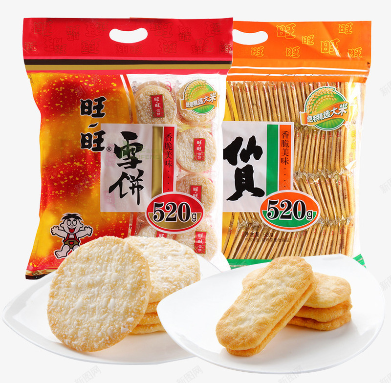 旺旺雪饼礼包png免抠素材_新图网 https://ixintu.com 休闲食品 大礼包 旺旺大礼包 雪饼