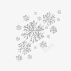白色城市底纹装饰配景白色雪花高清图片