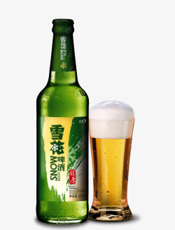 珠江纯生雪花啤酒高清图片
