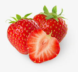 摄影红色的新鲜草莓素材