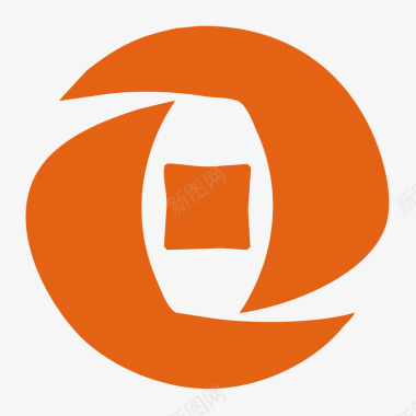 橙色郑州银行logo矢量图图标图标