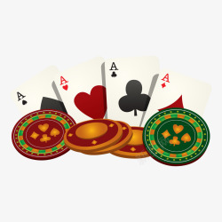 赌场扑克的图矢量图素材