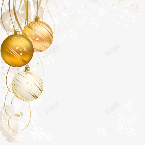 水晶球png免抠素材_新图网 https://ixintu.com 圣诞 星星 水晶球 透明 雪 黄色