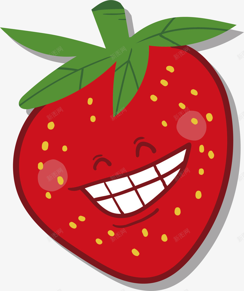 龇牙微笑的草莓矢量图ai免抠素材_新图网 https://ixintu.com 微笑草莓 矢量png 红色草莓 草莓 龇牙 龇牙草莓 矢量图