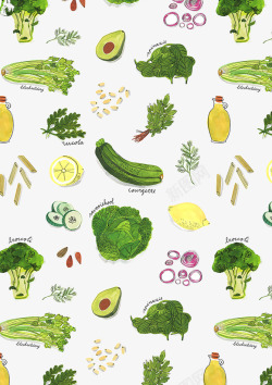 丝瓜卡通蔬菜元素背景高清图片