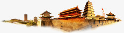 中国风宫殿城楼国庆素材