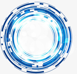 蓝色圈圈素材科技抽象蓝色梦幻光晕圈圈高清图片