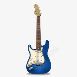 蓝色吉他音乐素材