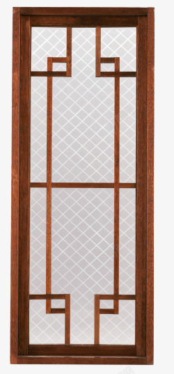 中式简单镂空木窗素材