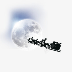 礼物车一辆圣诞老人雪橇车高清图片
