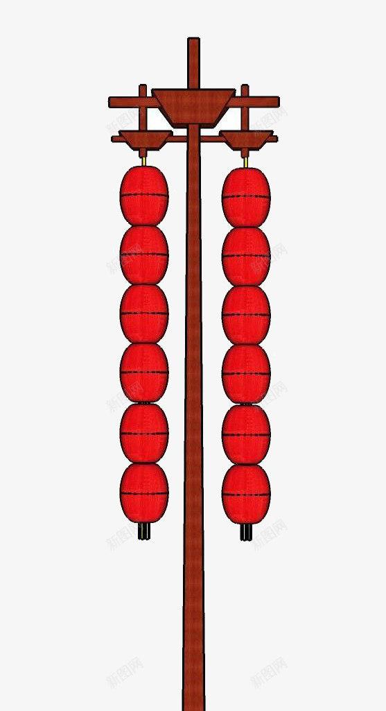 两串红灯笼png免抠素材_新图网 https://ixintu.com 两串红灯笼 挂在等架上的红灯笼 提灯笼 新年 春节 灯笼 红灯笼 节日