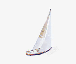 航行的帆船素材