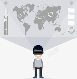 看世界VR眼镜看世界地图高清图片