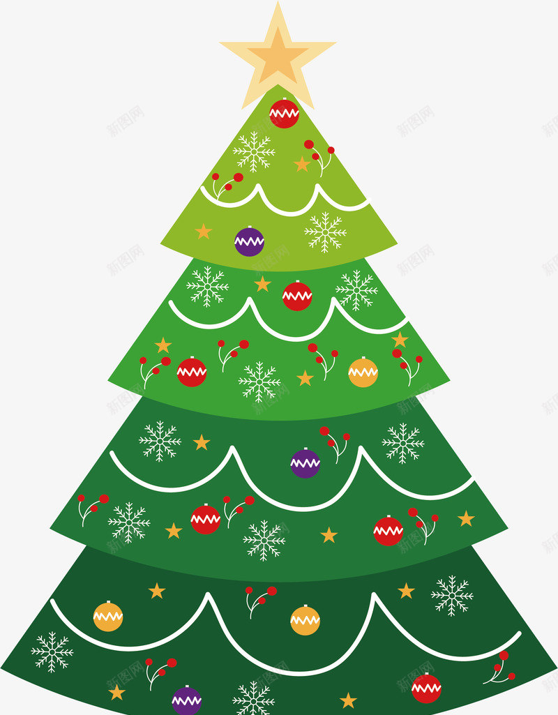 可爱美丽圣诞树矢量图ai免抠素材_新图网 https://ixintu.com 圣诞树 圣诞节 矢量png 绿色圣诞树 美丽圣诞树 装饰圣诞树 矢量图