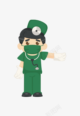 绿色衣服男护士舒适png免抠素材_新图网 https://ixintu.com 男护士 绿色衣服 舒适