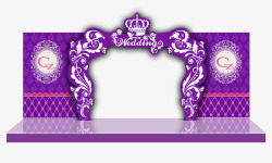 紫色大舞台双12紫色公主风靓丽大舞台屏幕高清图片