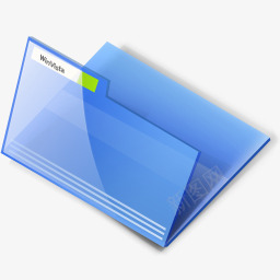 蓝色打开文件夹图标图标