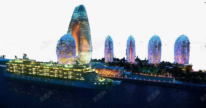海南夜景png免抠素材_新图网 https://ixintu.com 一望无际 城市 夜景 大海 旅游 海南景色 海南风光 海景 海边