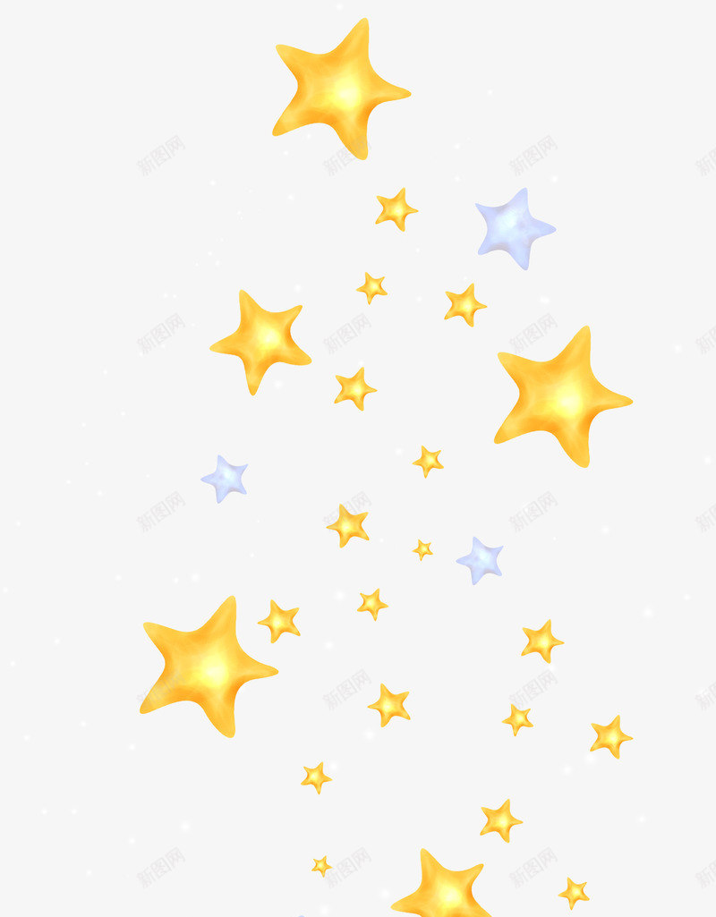 金色星星装饰png免抠素材_新图网 https://ixintu.com 星光 星星 春节素材 鸡年元素