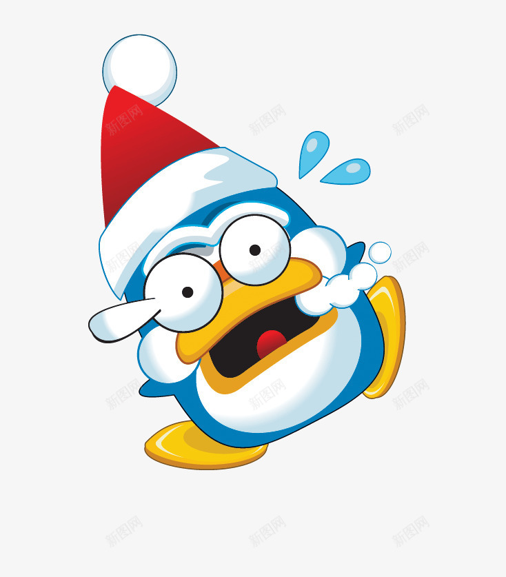 手绘圣诞节企鹅png免抠素材_新图网 https://ixintu.com 企鹅 卡通 圣诞节 手绘 节庆 节日