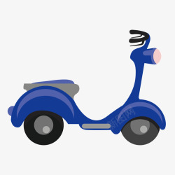 女士摩托车女士蓝色摩托车电动自行车矢量图高清图片