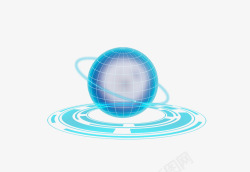 球体图案蓝色发光感地球高清图片