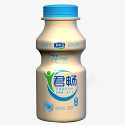 瓶装益生菌酸奶素材
