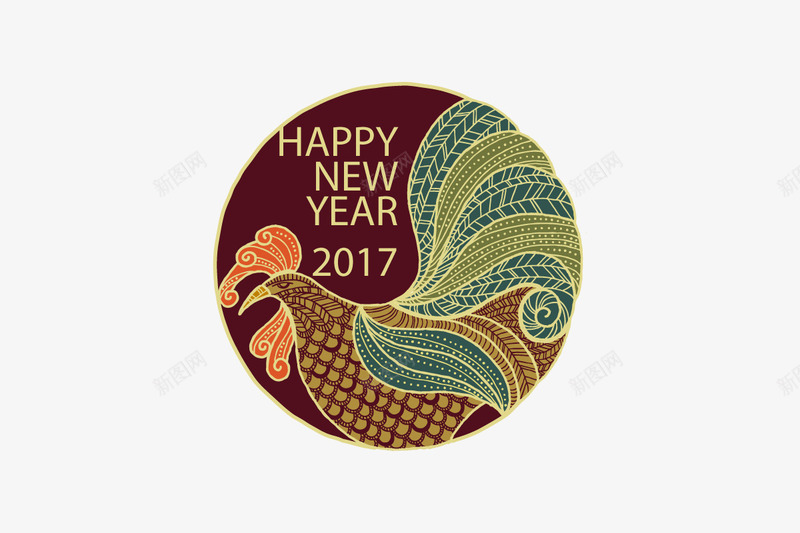 花纹鸡png免抠素材_新图网 https://ixintu.com 2017年矢量下载 中国年 中国风 新年 春节 春节PNG下载 过年PNG免扣图下载 过节 除夕 鸡年图下载