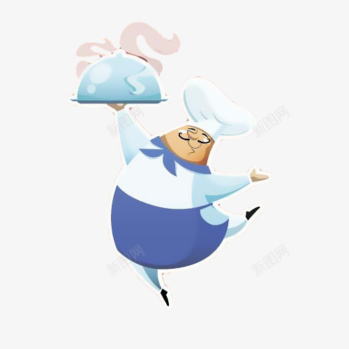 卡通男厨师跳舞手托盘子插画png免抠素材_新图网 https://ixintu.com 上菜 动态插图 卡通 厨师 厨师帽 手托盘子 男人 西餐 跳舞