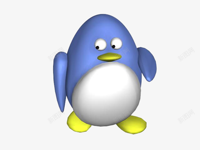 蓝色小企鹅png免抠素材_新图网 https://ixintu.com 企鹅 动物 南极 卡通 蓝色