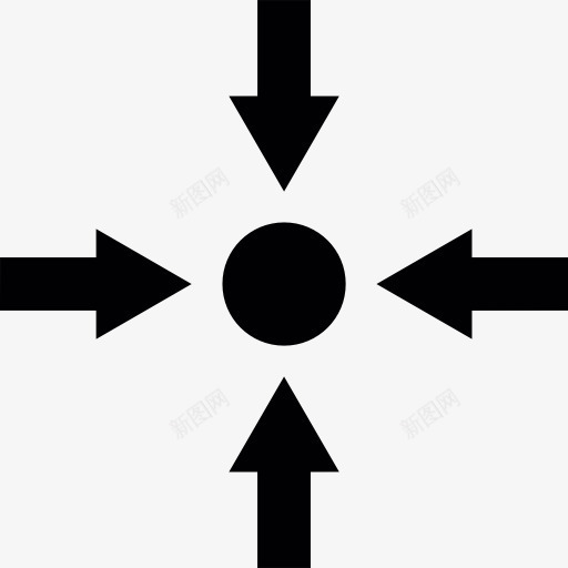四个箭头指向圆的中心图标png_新图网 https://ixintu.com 四个箭头的方向 圆圈 圆圈的形状 箭头