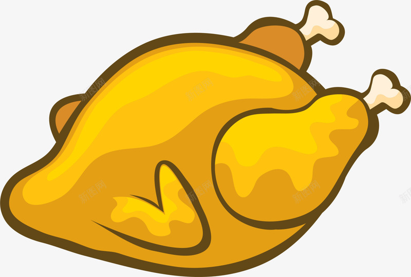 卡通美味烤鸡png免抠素材_新图网 https://ixintu.com Thanksgiving 卡通烤鸡 感恩节 感恩节快乐 感谢 美味烤鸡