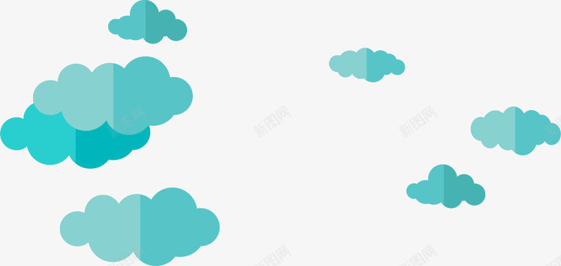 蓝色云朵漂浮png免抠素材_新图网 https://ixintu.com 儿童 免抠PNG 几何云朵 几何图形 卡通云朵 手绘 童趣