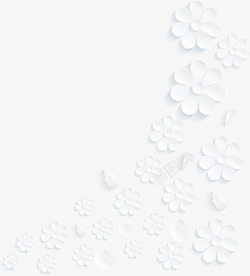 白色简约花朵素材