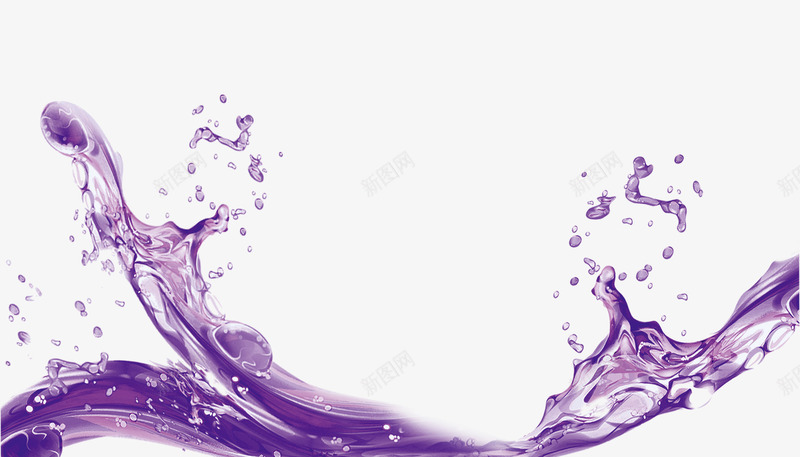紫色水珠漂浮png免抠素材_新图网 https://ixintu.com 喷溅 水珠 紫色