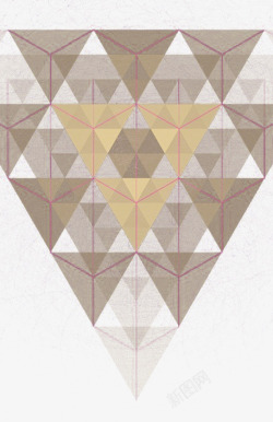 创意几何重叠三角素材