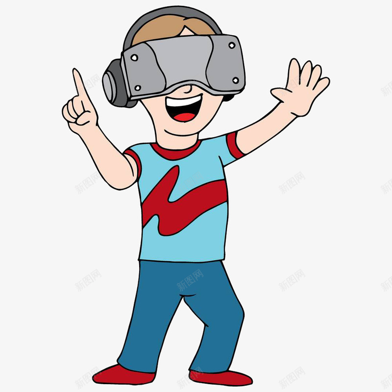 戴着VR眼镜体验神奇世界png免抠素材_新图网 https://ixintu.com VR VR人物 人 人物 体验 戴VR眼镜 科幻 虚拟与现实 虚拟人物 虚构