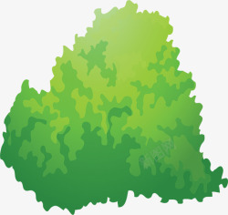 绿色大树卡通绿树六一儿童节素材